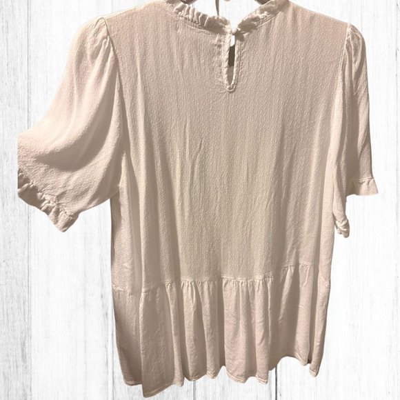 White Citrus & Lemon Blouse Size Large - Picture 3 of 4